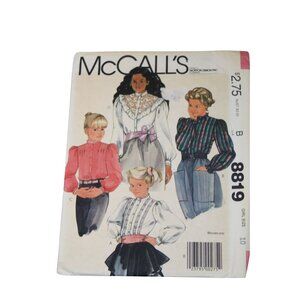 1983 Blouse Pattern McCalls Size 10 Girls 93513 UNCUT